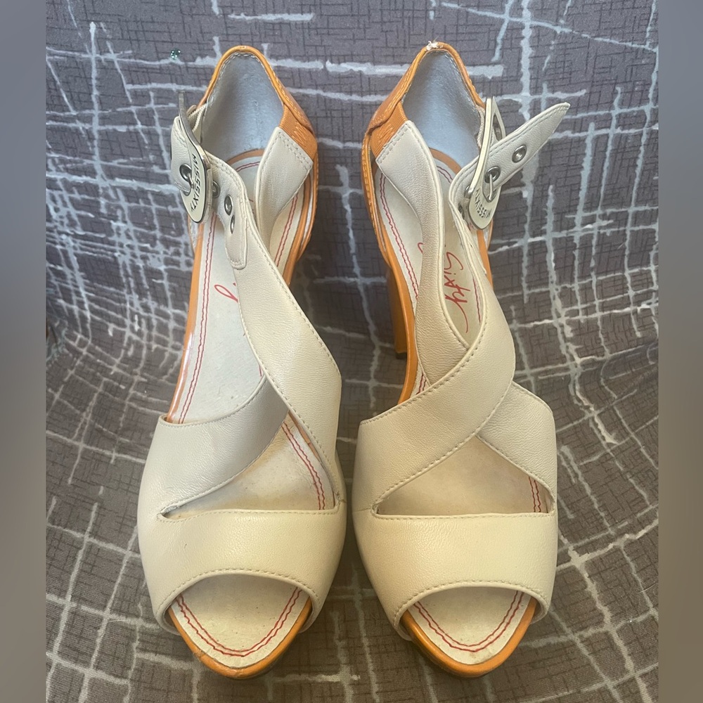 Miss Sixty White and Orange Heels